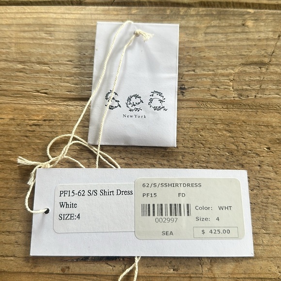 Sea New York canvas eyelet collared short sleeve dress with button front closure - Picture 11 of 11